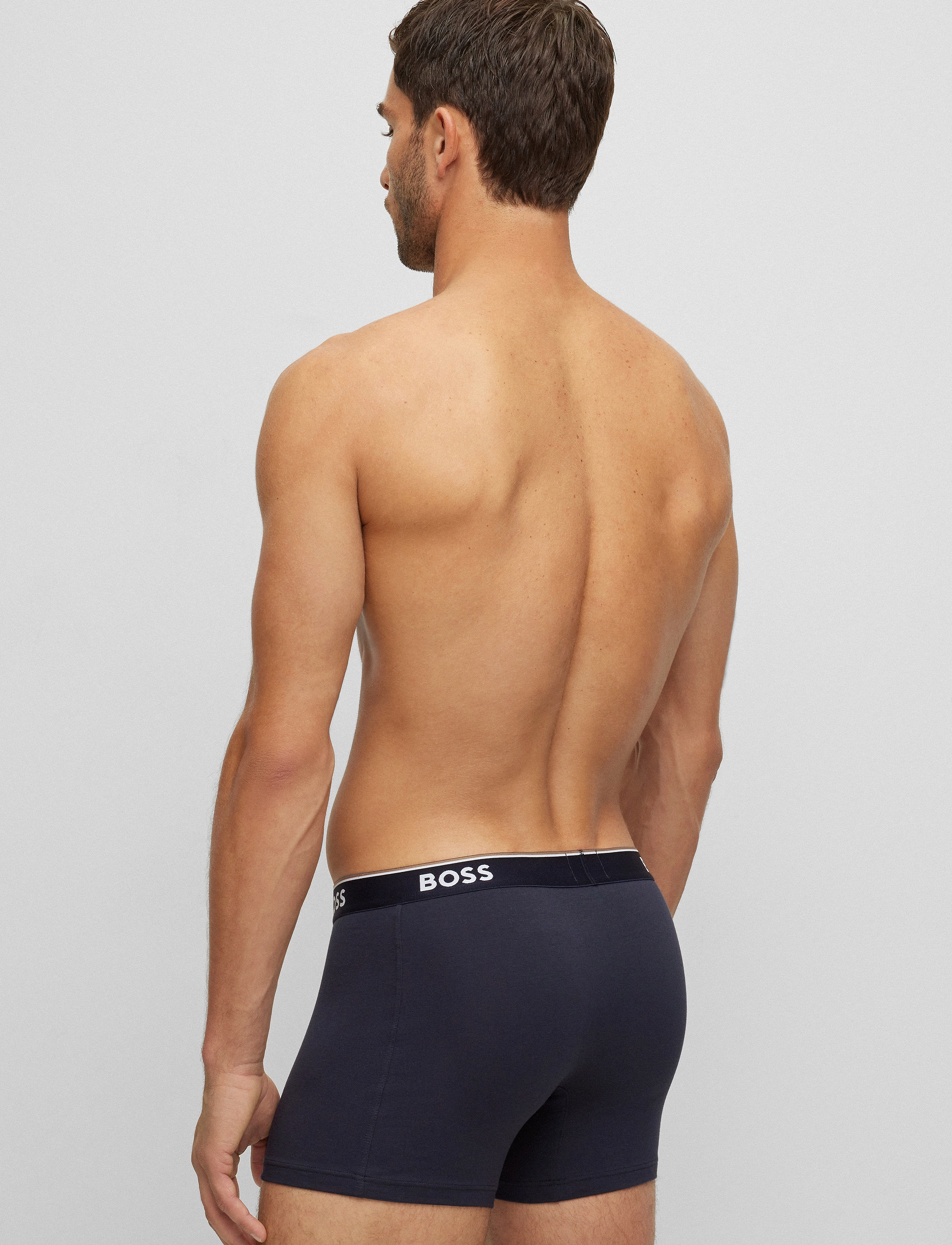 BOSS - BoxerBr 3P Power - multipack underbukser - open blue - 2