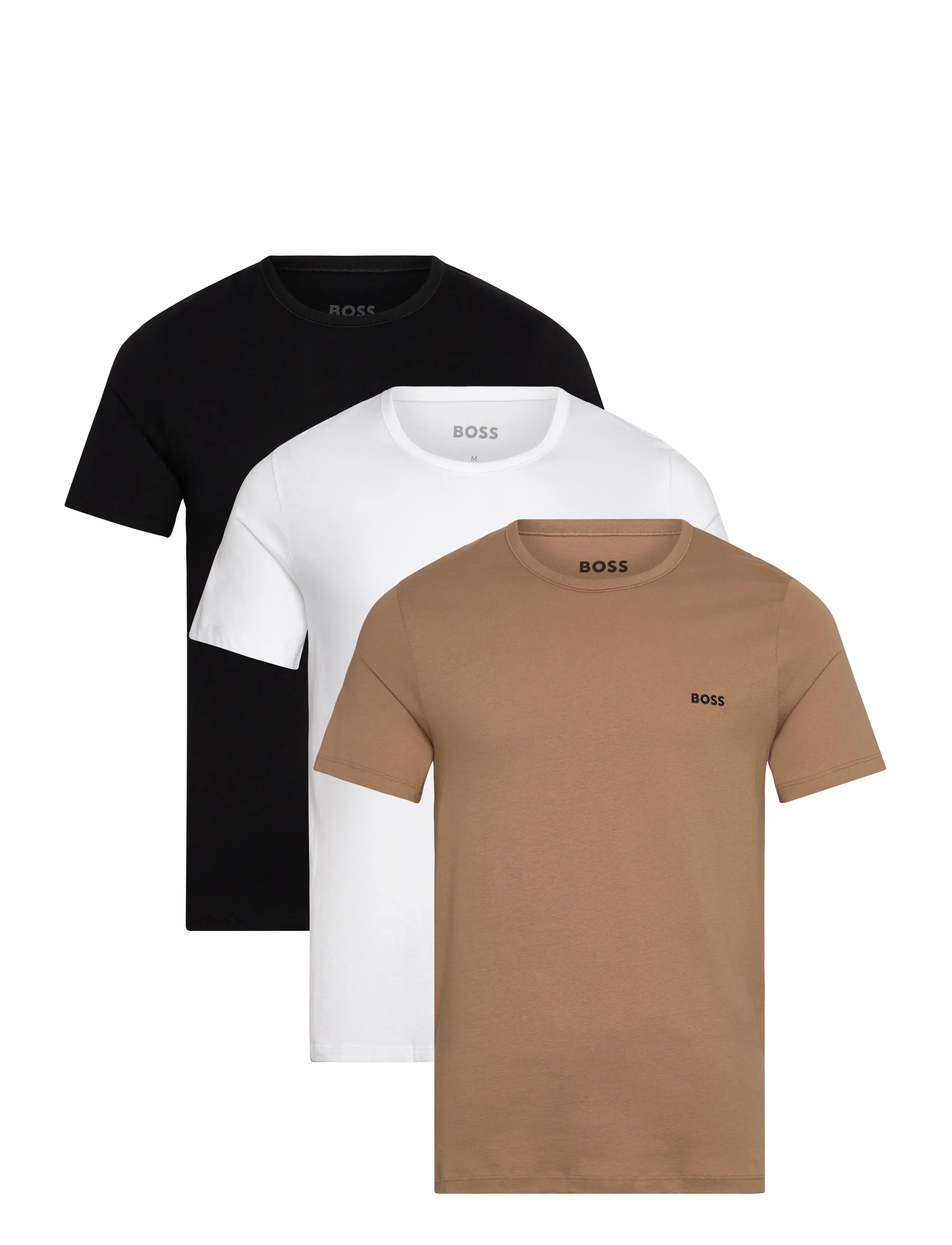 BOSS TShirt RN 3P Classic - Basic T-Shirts - MEDIUM BEIGE / multi