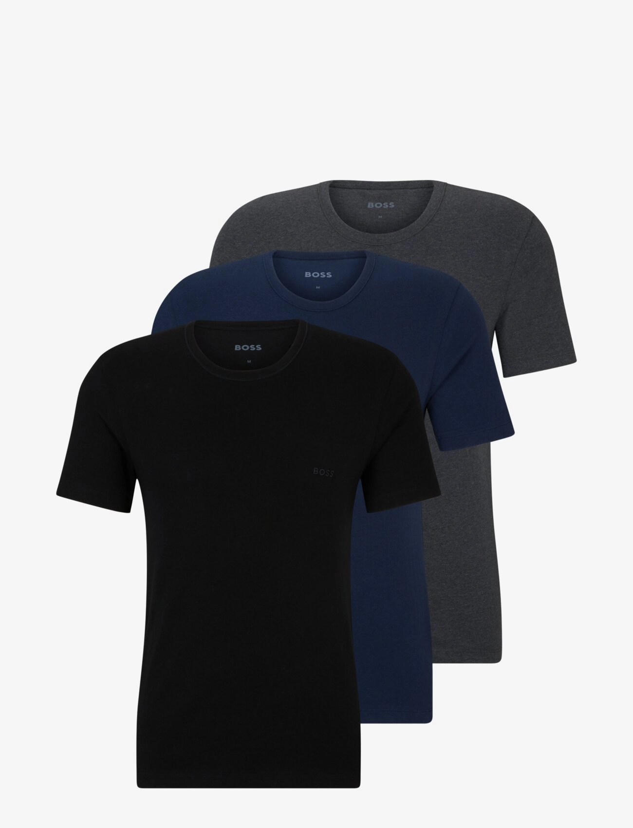 BOSS Tshirt Rn 3P Klassisch Navy - M - Herren