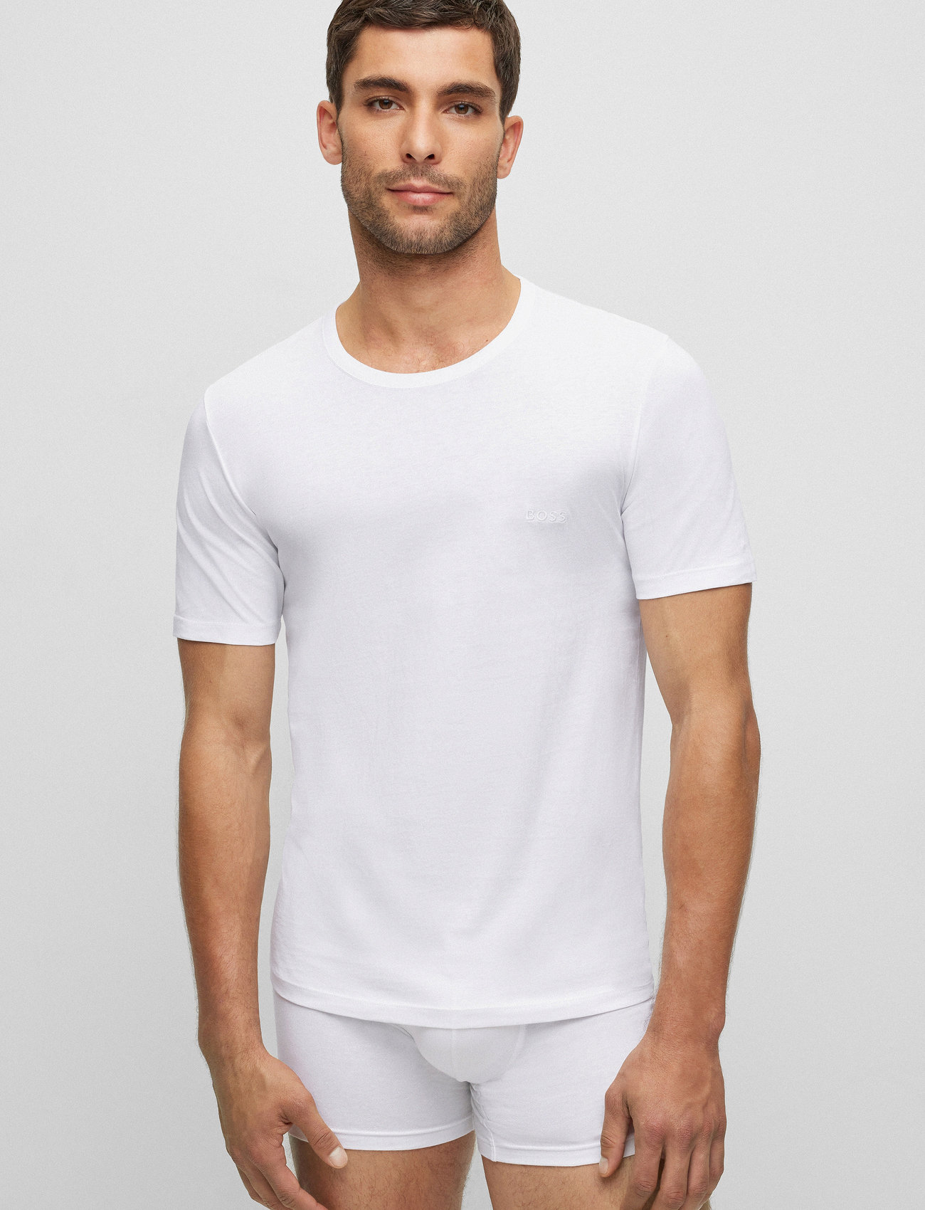 BOSS - TShirt RN 3P Classic - efterårstøj - white - 1