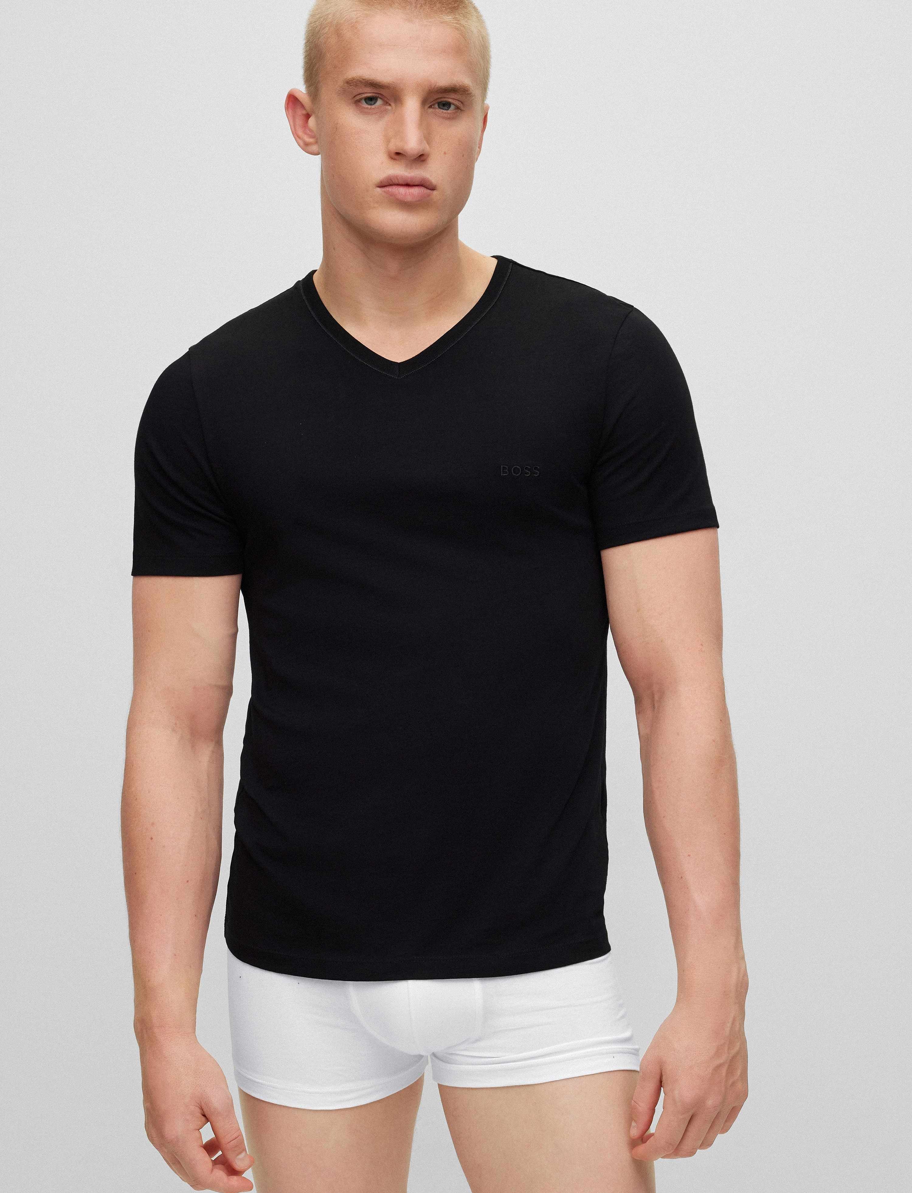 BOSS Tshirtvn 3P Classic, M, Black, T-Shirts > Kortærmede, Herre