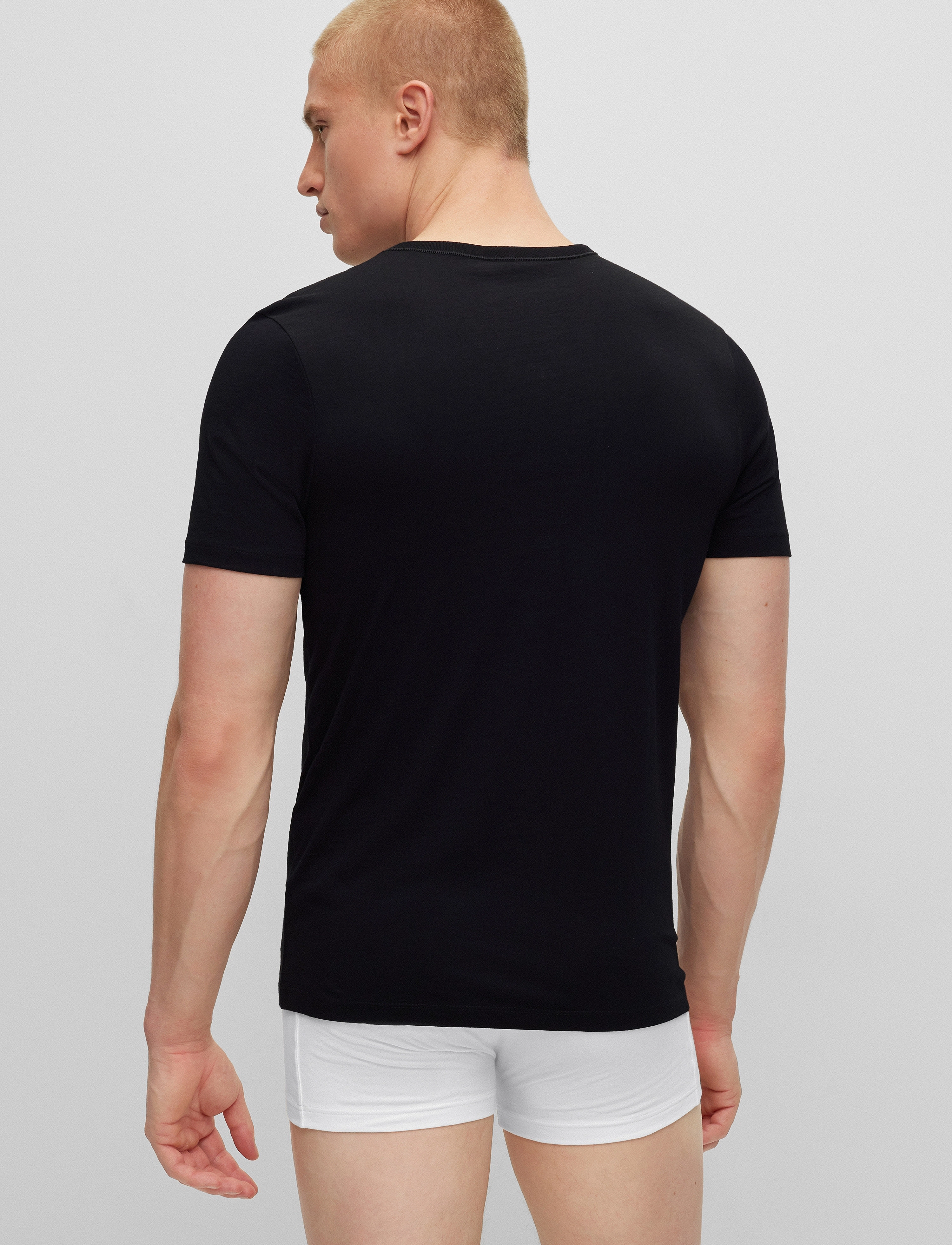 BOSS - TShirtVN 3P Classic - v-hals t-shirts - black - 3