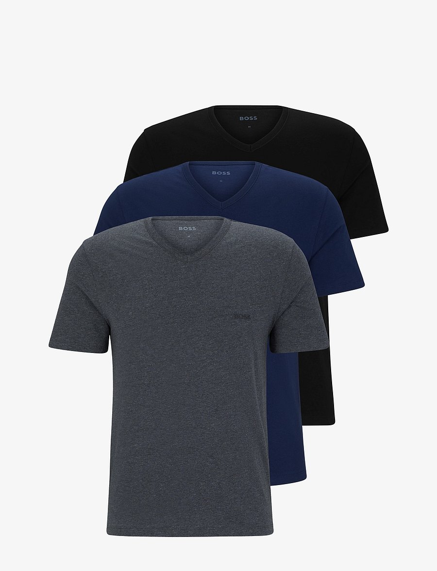 BOSS - TShirtVN 3P Classic - v-kaelusega t-särgid - open blue - 1