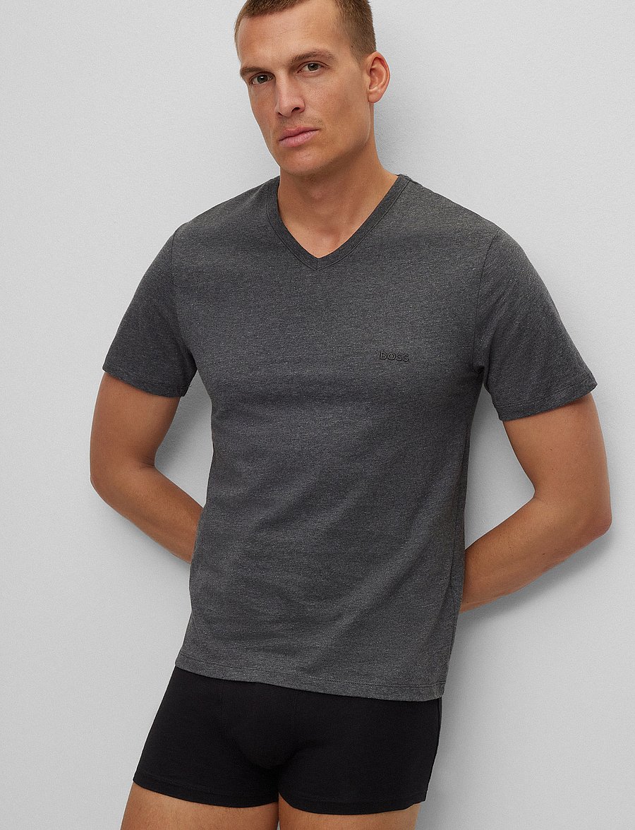 BOSS - TShirtVN 3P Classic - v-kaelusega t-särgid - open blue - 0