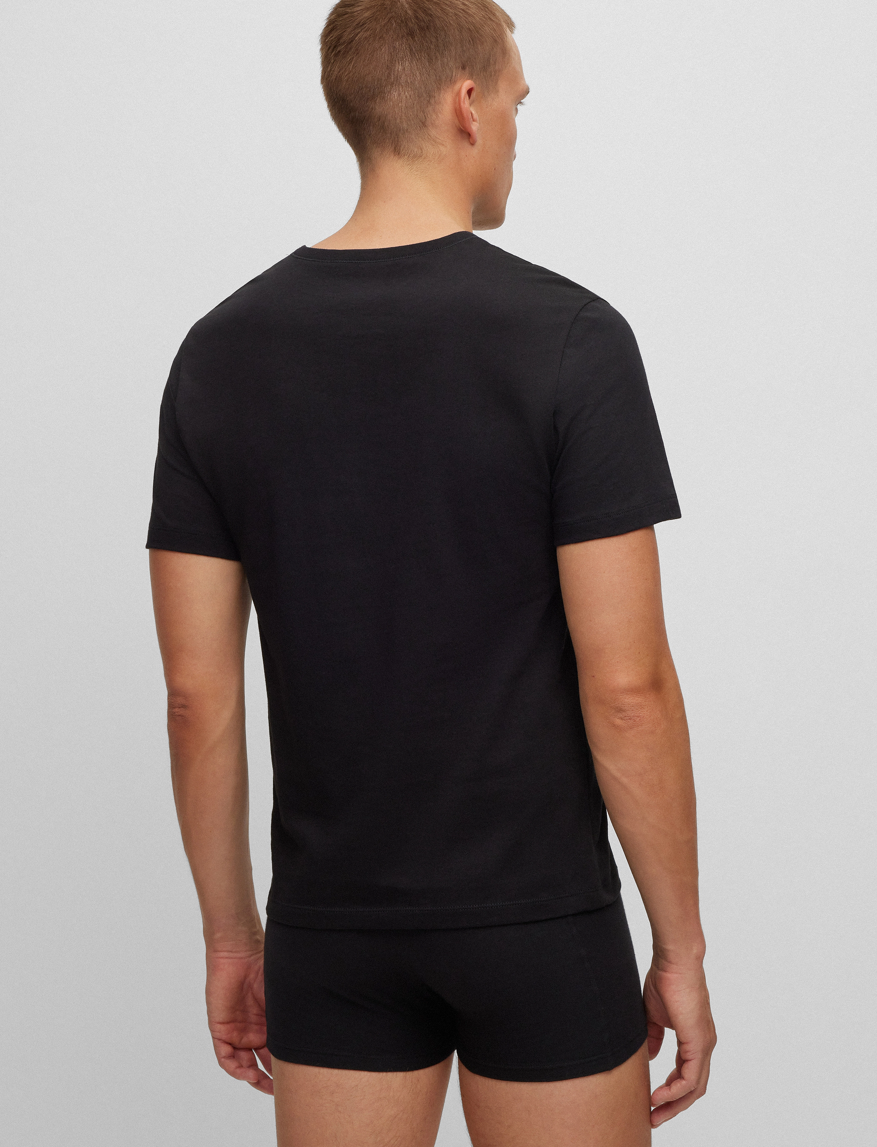 BOSS - TShirtVN 3P Classic - v-ringade t-shirts - open blue - 3