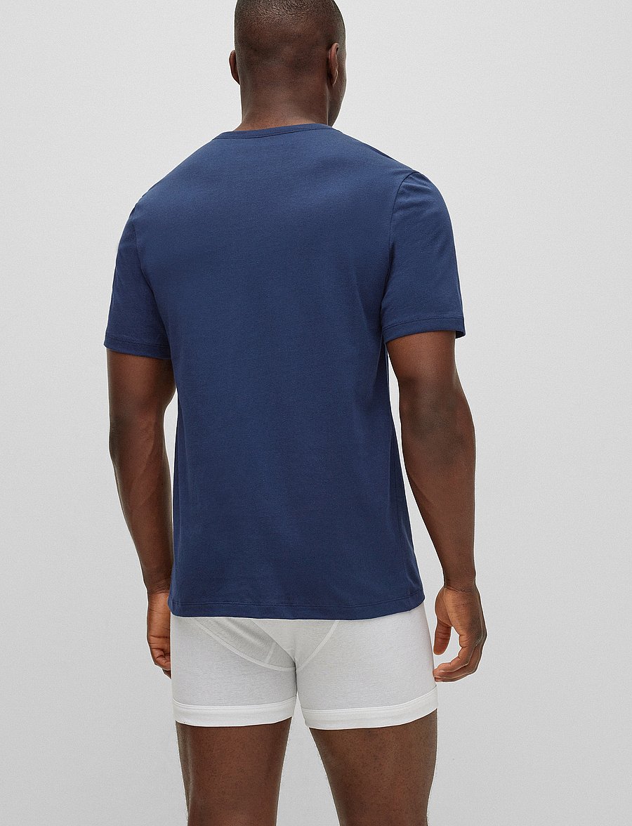 BOSS - TShirtVN 3P Classic - v-kaelusega t-särgid - open blue - 5