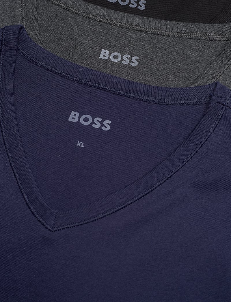 BOSS - TShirtVN 3P Classic - v-neck t-shirts - open blue - 4