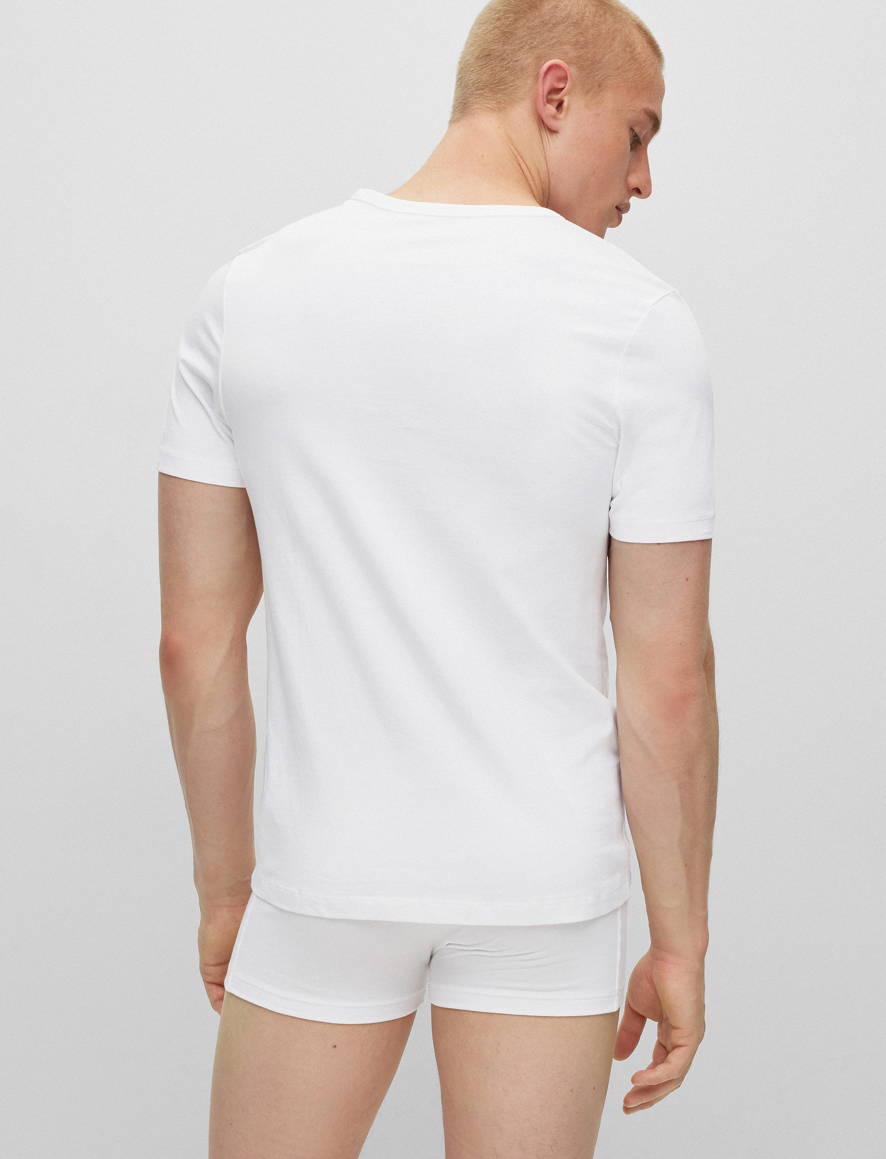 BOSS - TShirtVN 3P Classic - t-shirts mit v-ausschnitt - white - 4