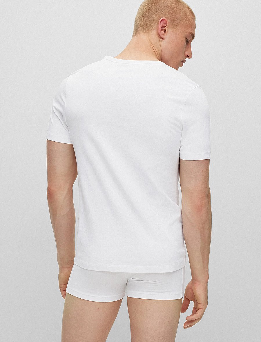 BOSS - TShirtVN 3P Classic - t-shirts mit v-ausschnitt - white - 4