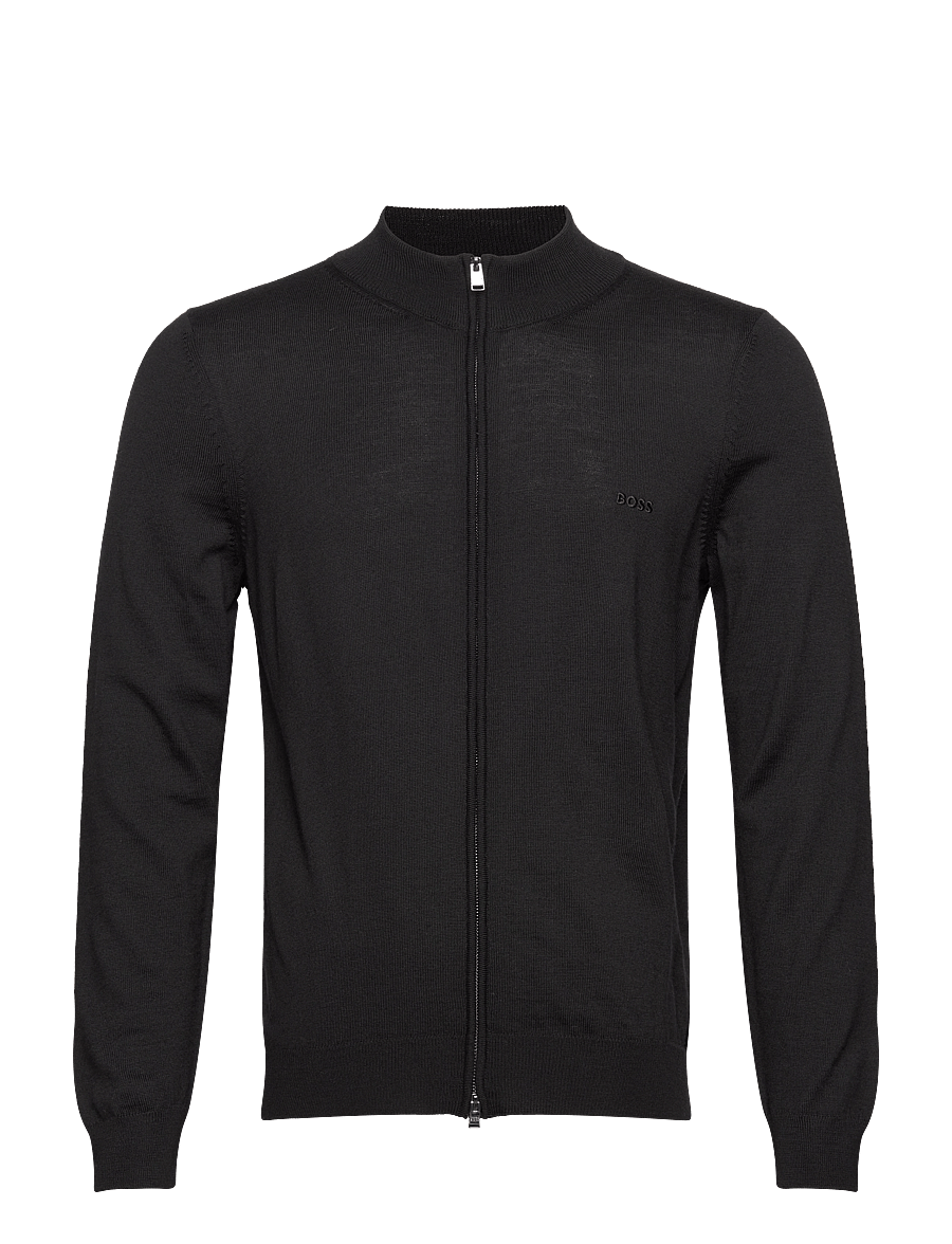 BOSS - Balonso-L - pullover mit durchgehendem reißverschluss - black - 0