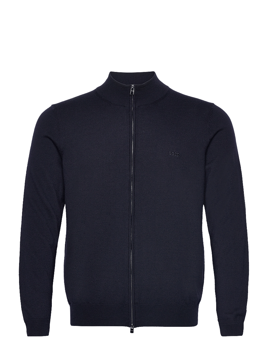 BOSS - Balonso-L - pullover mit durchgehendem reißverschluss - dark blue - 0