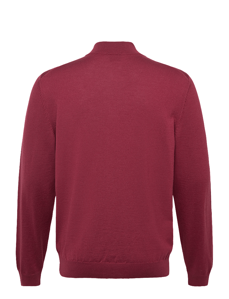 BOSS - Balonso-L - pullover mit durchgehendem reißverschluss - dark red - 1
