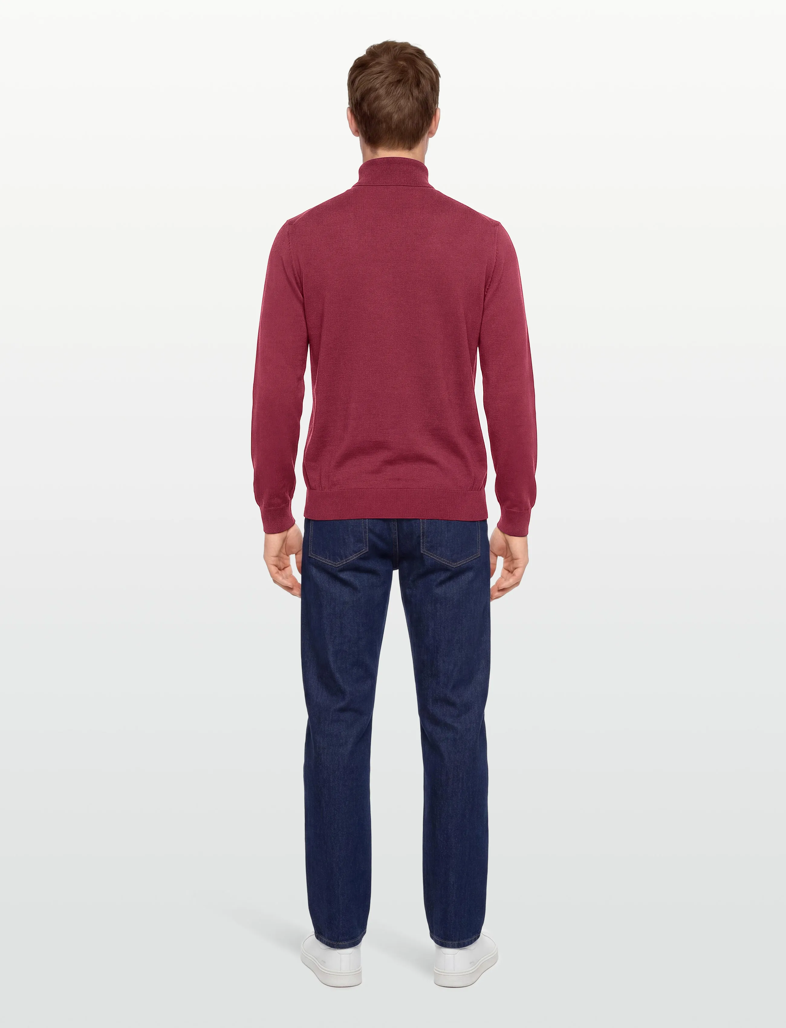 BOSS - Balonso-L - fullzip strik - dark red - 4