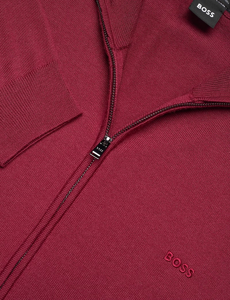 BOSS - Balonso-L - pullover mit durchgehendem reißverschluss - dark red - 2