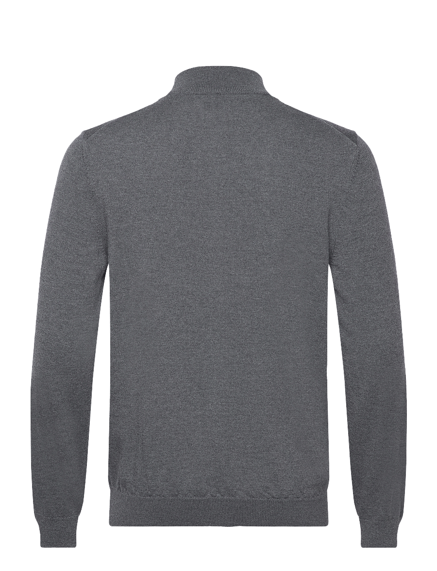 BOSS - Balonso-L - pullover mit durchgehendem reißverschluss - medium grey - 1