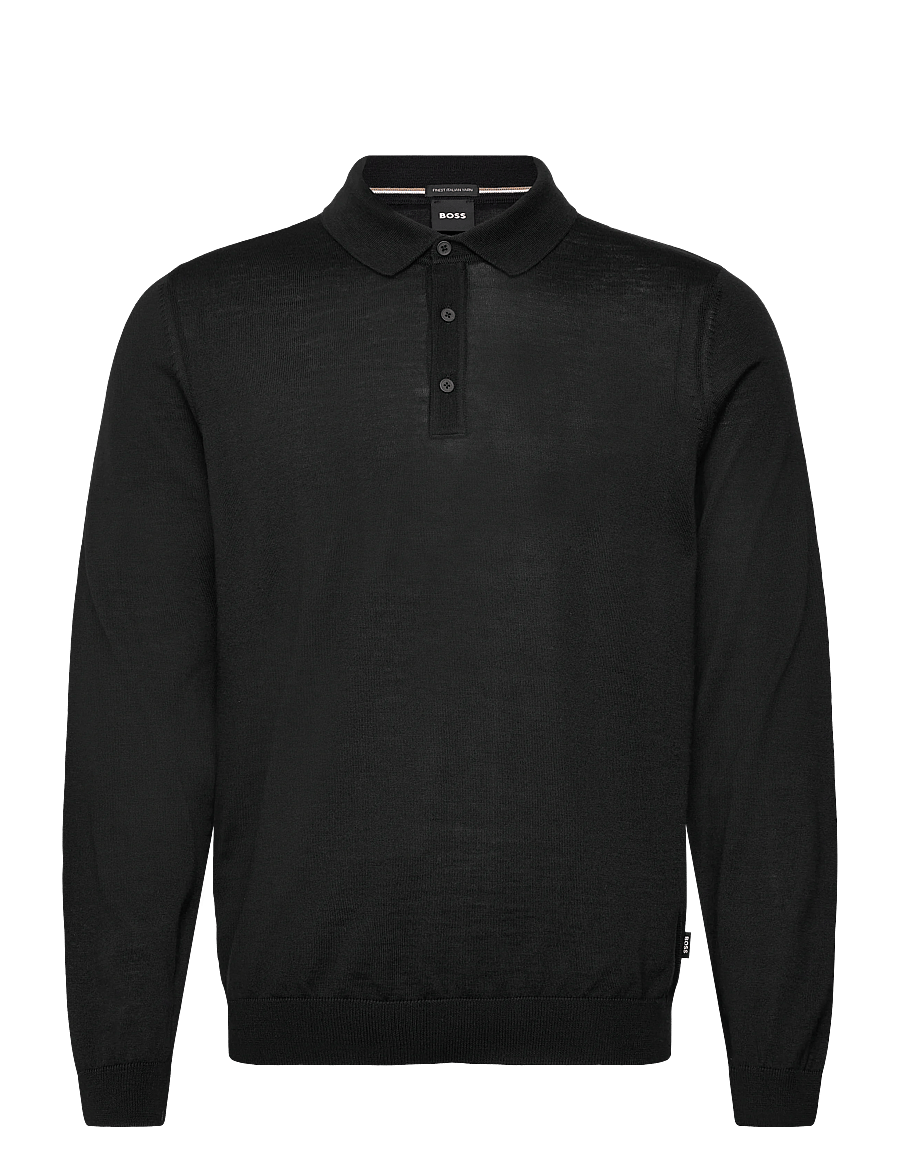 BOSS - Lancione - pikkade varrukatega kootud polod - black - 0