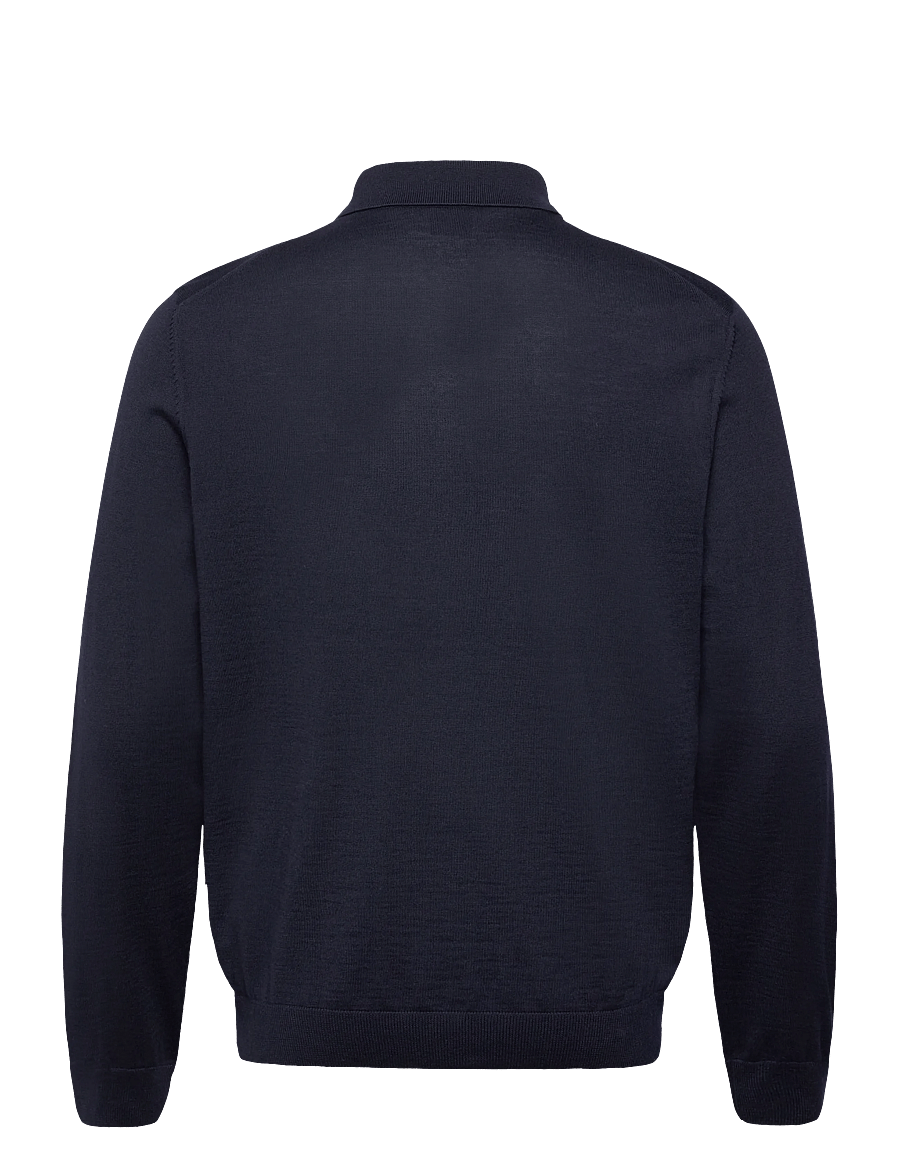 BOSS - Lancione - long-sleeved knitted polos - dark blue - 1