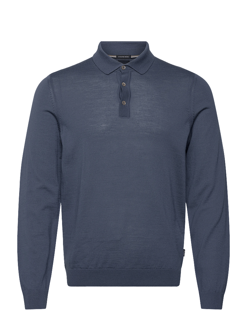 BOSS - Lancione - stickade pikéer - open blue - 0