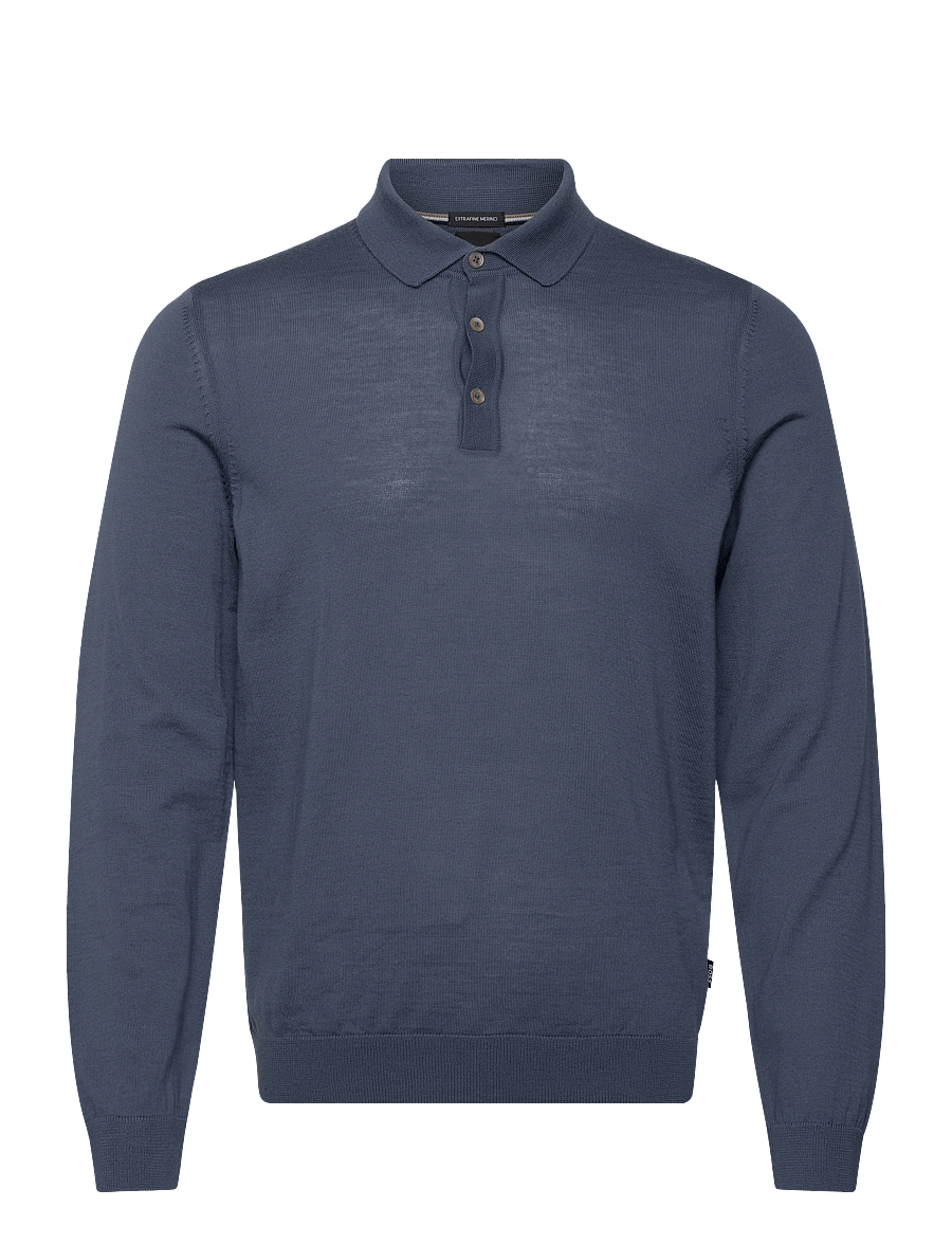 BOSS - Lancione - pikkade varrukatega kootud polod - open blue - 1