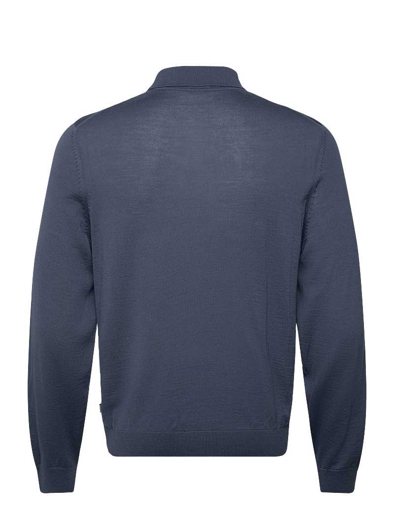 BOSS - Lancione - stickade pikéer - open blue - 1