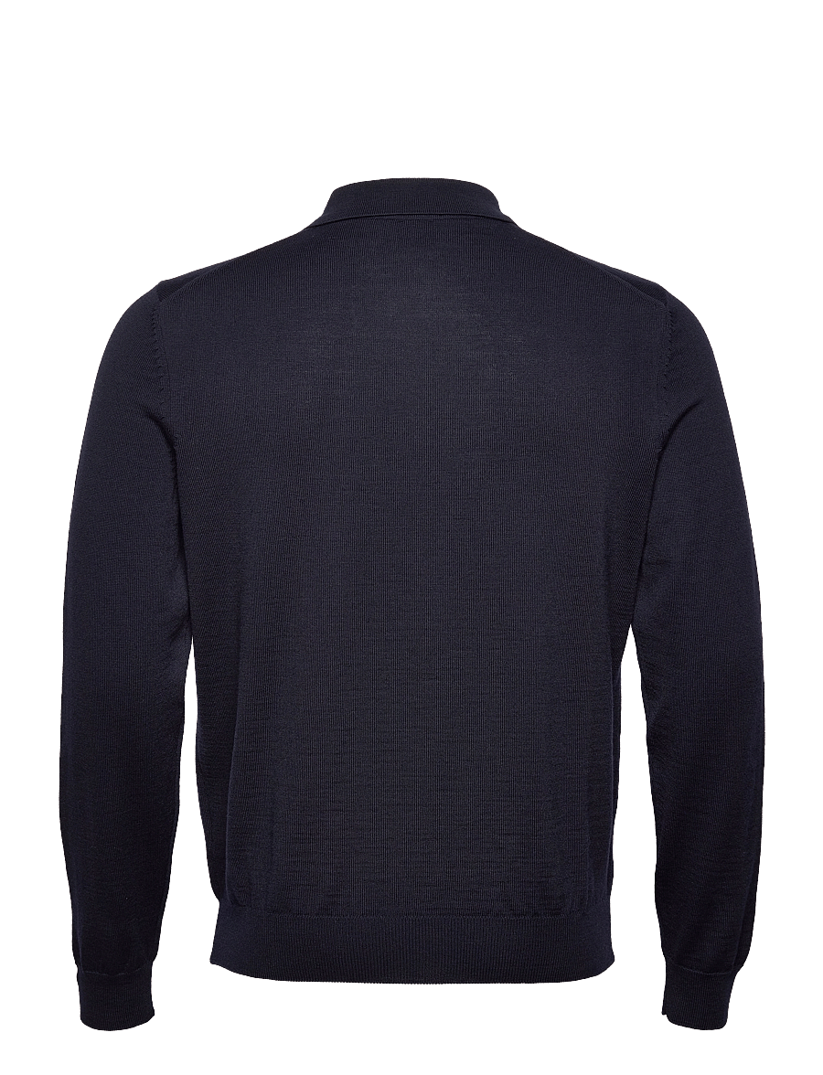 BOSS - Bono-L - langärmelige gestrickte polohemden - dark blue - 1