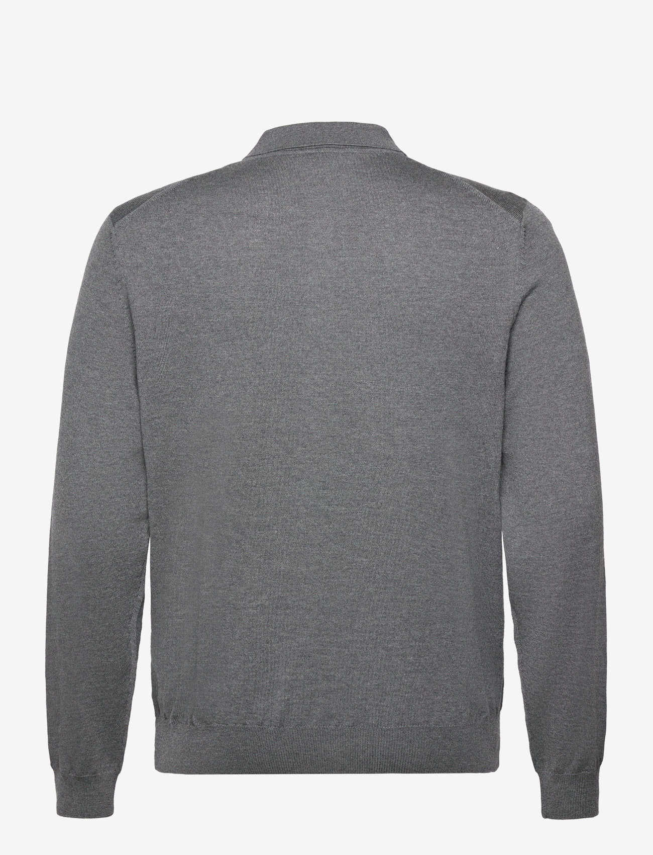 BOSS - Bono-L - pikkade varrukatega kootud polosärgid - medium grey - 1