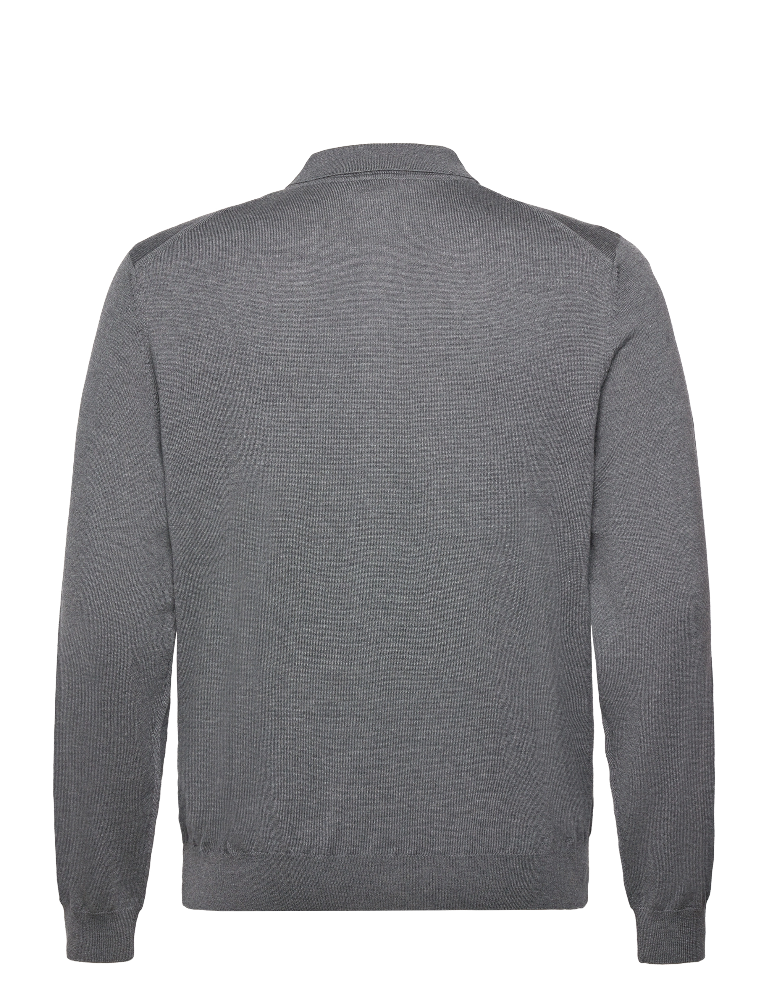 BOSS - Bono-L - langärmelige gestrickte polohemden - medium grey - 1