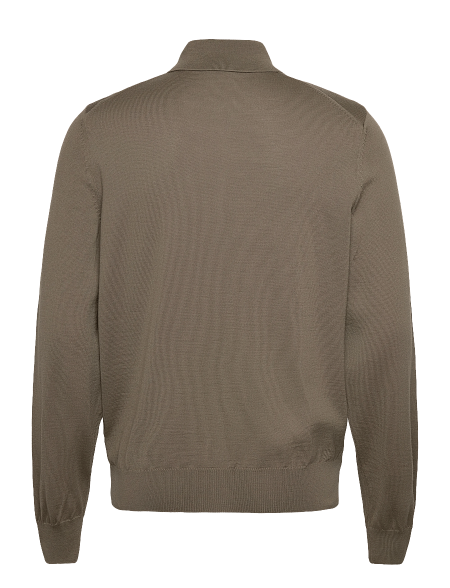 BOSS - Bono-L - langärmelige gestrickte polohemden - open brown - 1