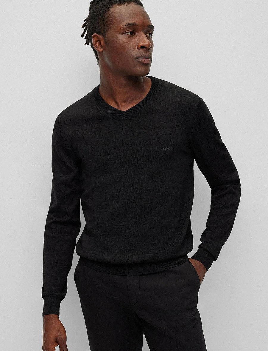 BOSS - Baram-L - v-ausschnitt - black - 3