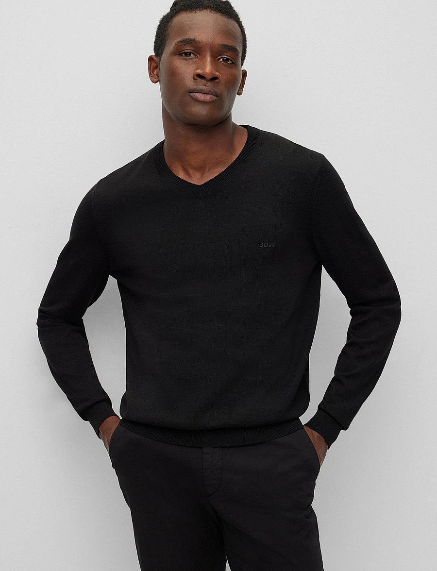 BOSS - Baram-L - v-ausschnitt - black - 4