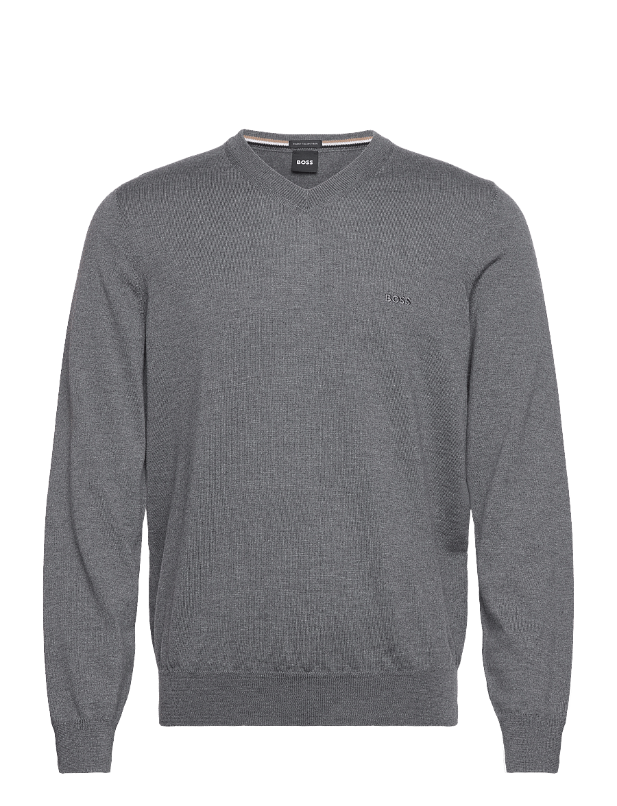 BOSS - Baram-L - v-ausschnitt - medium grey - 0