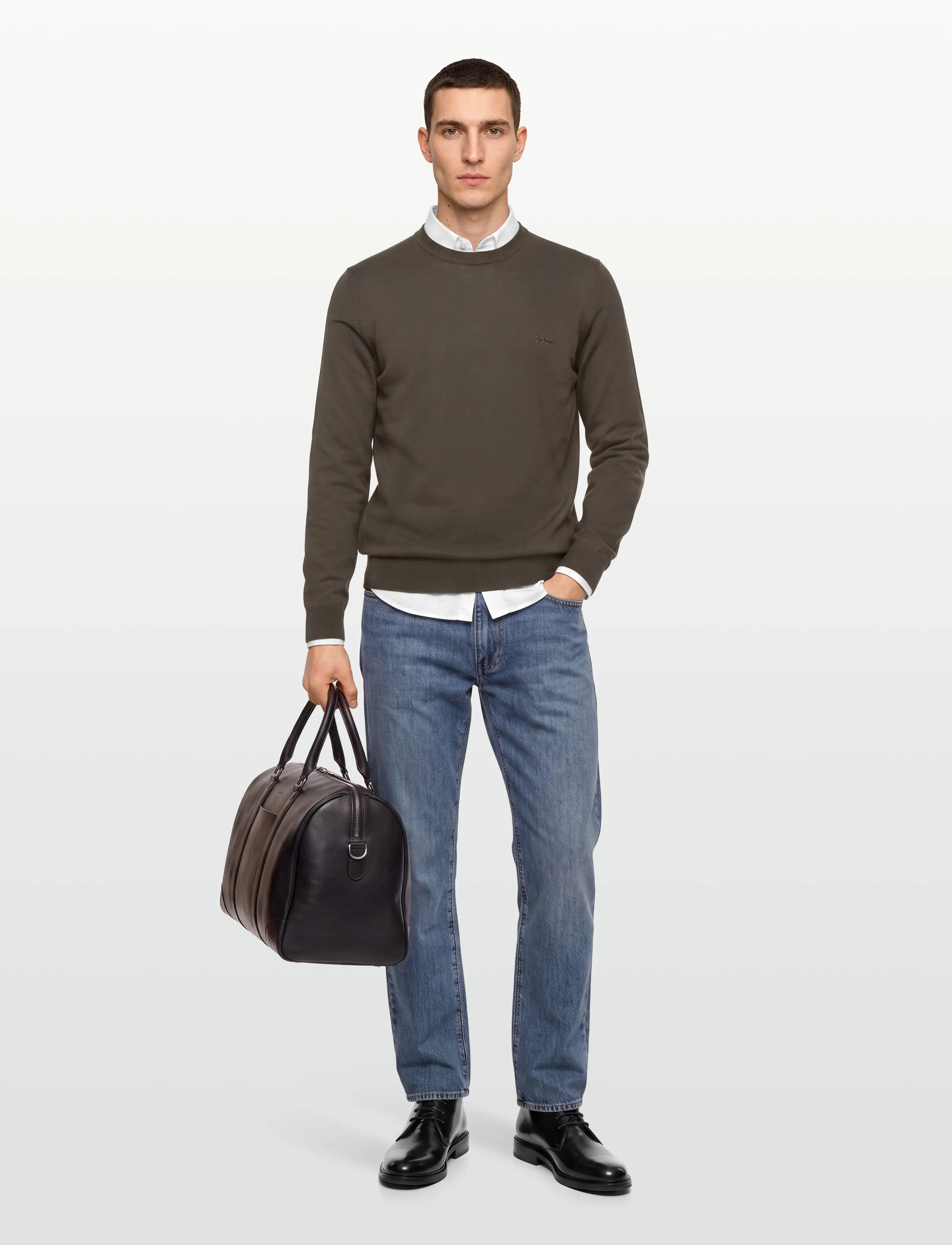 BOSS - Botto-L - round necks - open green - 0