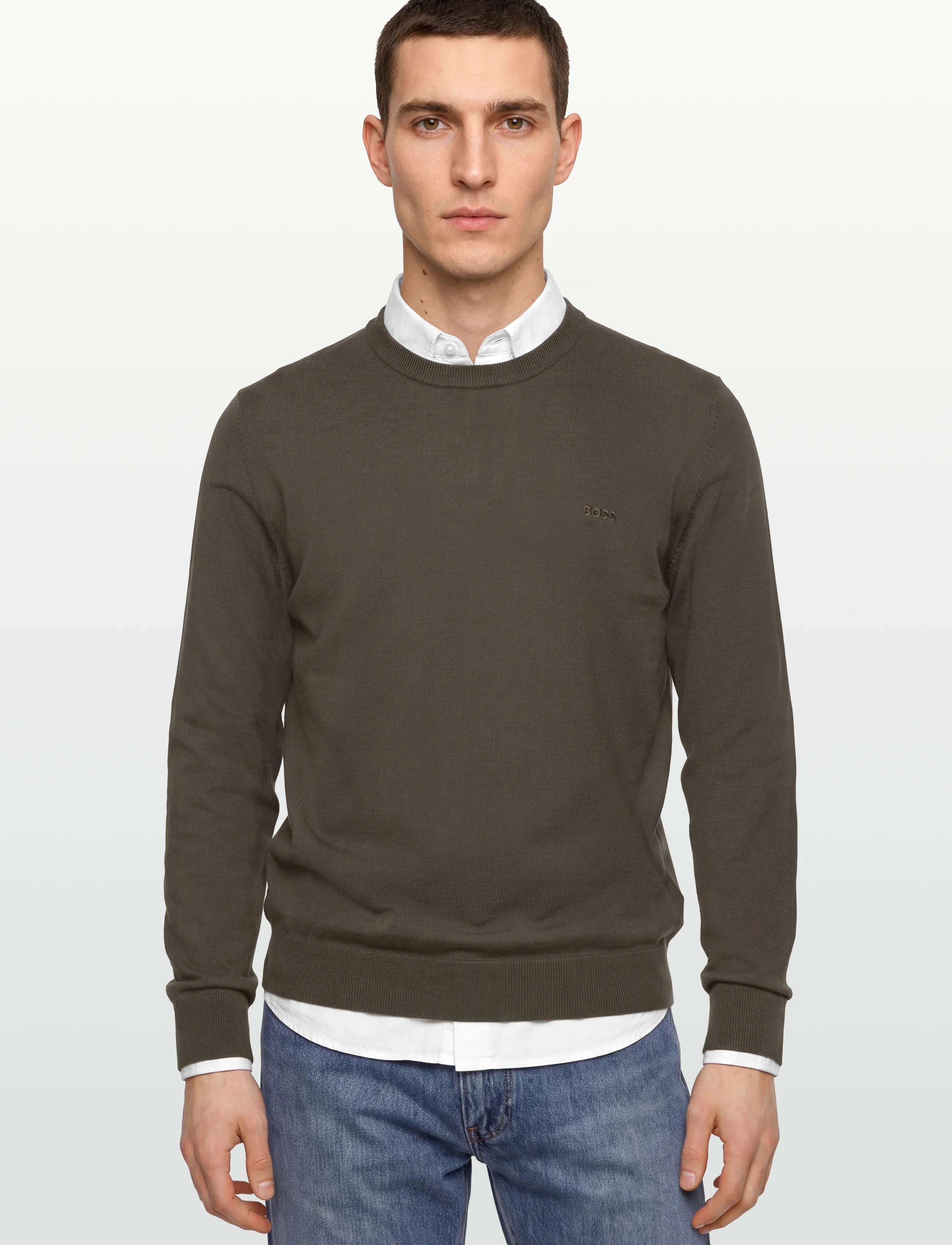 BOSS - Botto-L - round necks - open green - 3