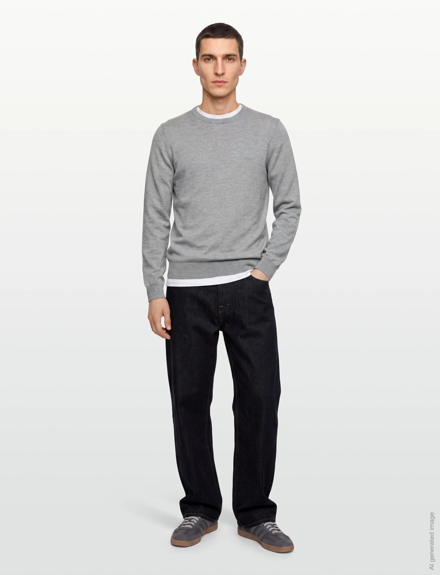BOSS - Botto-L - rundhals - open grey - 0