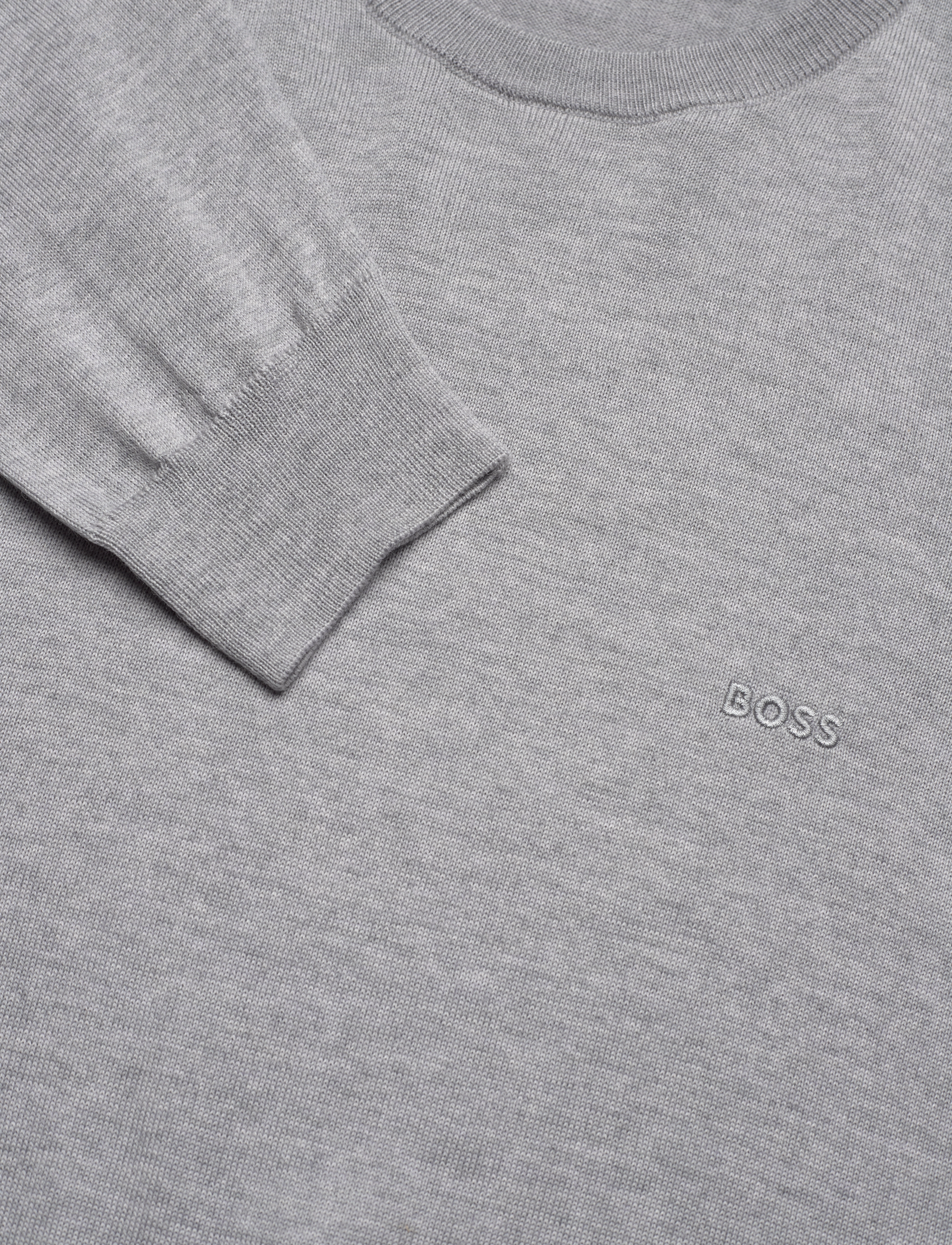BOSS - Botto-L - Ümmarguse kaelusega kudumid - open grey - 2