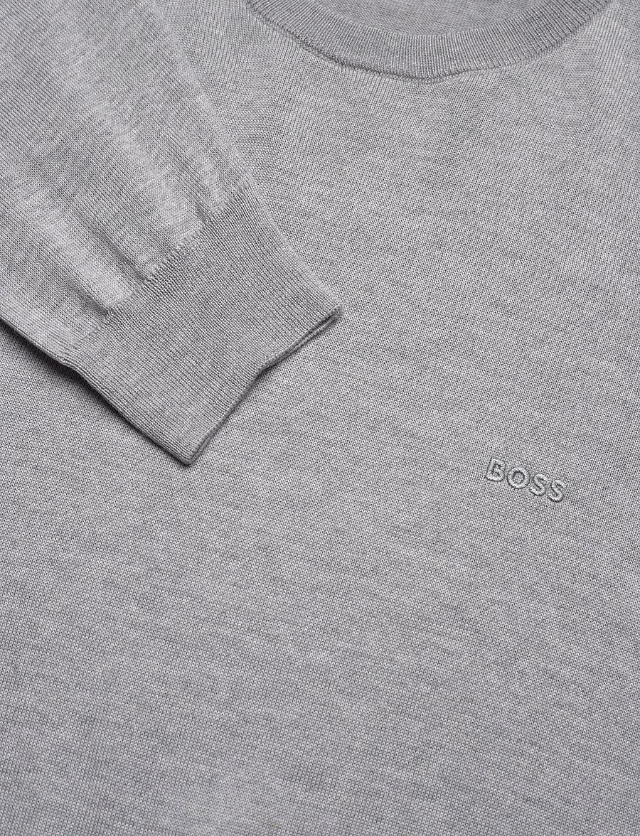 BOSS - Botto-L - Ümmarguse kaelusega kudumid - open grey - 2