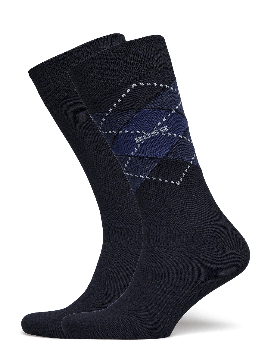 BOSS - 2P RS Argyle CC - vanliga strumpor - dark blue - 0