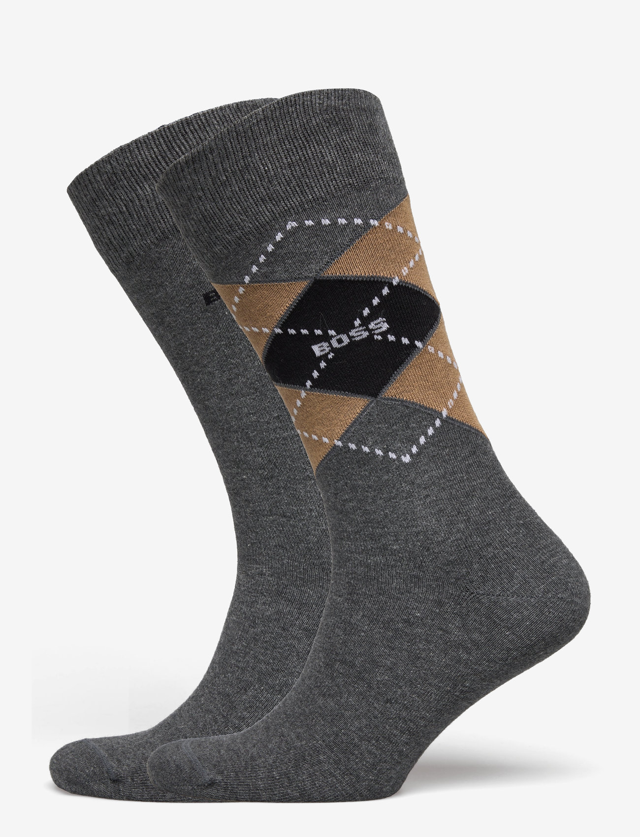 BOSS - 2P RS Argyle CC - crew-socken - medium grey - 0