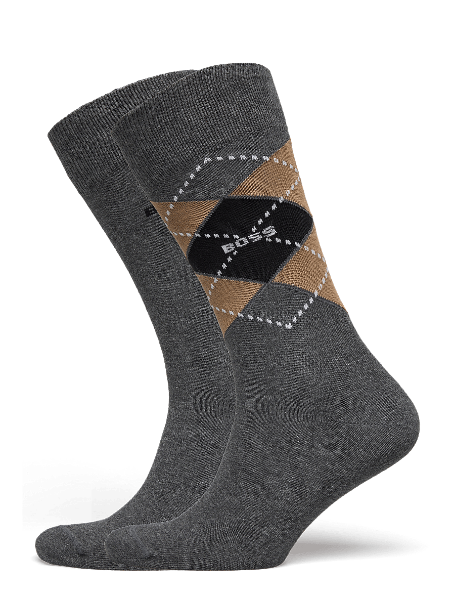 BOSS - 2P RS Argyle CC - tennissocken - medium grey - 0