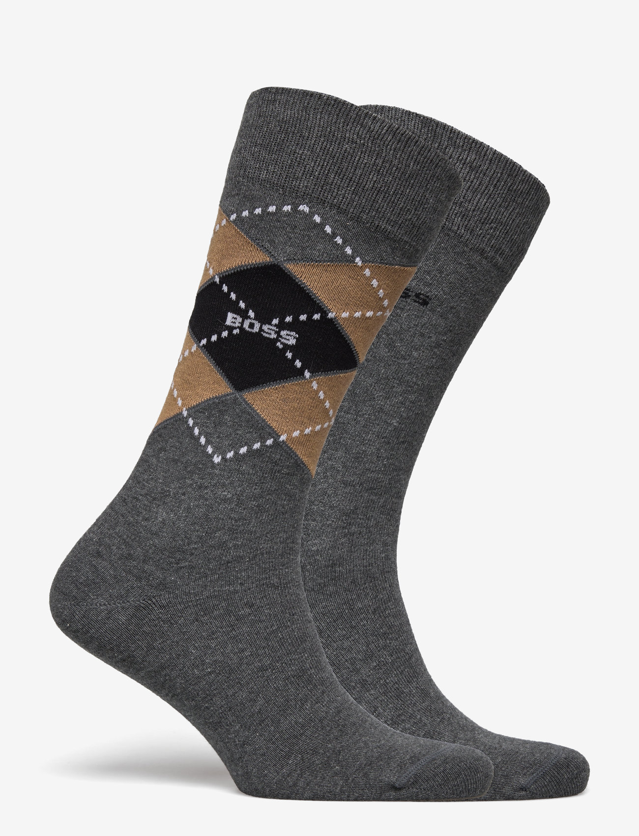 BOSS - 2P RS Argyle CC - crew-socken - medium grey - 1
