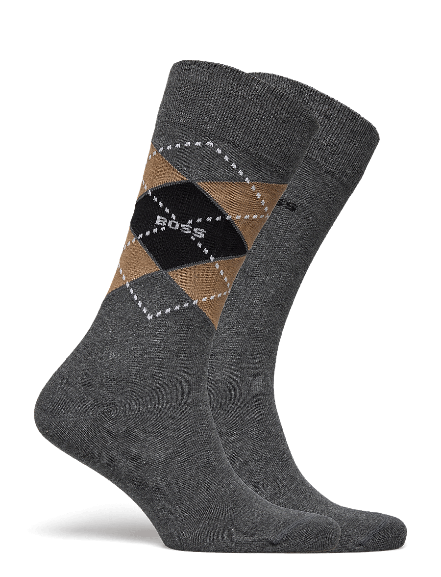 BOSS - 2P RS Argyle CC - tennissocken - medium grey - 1