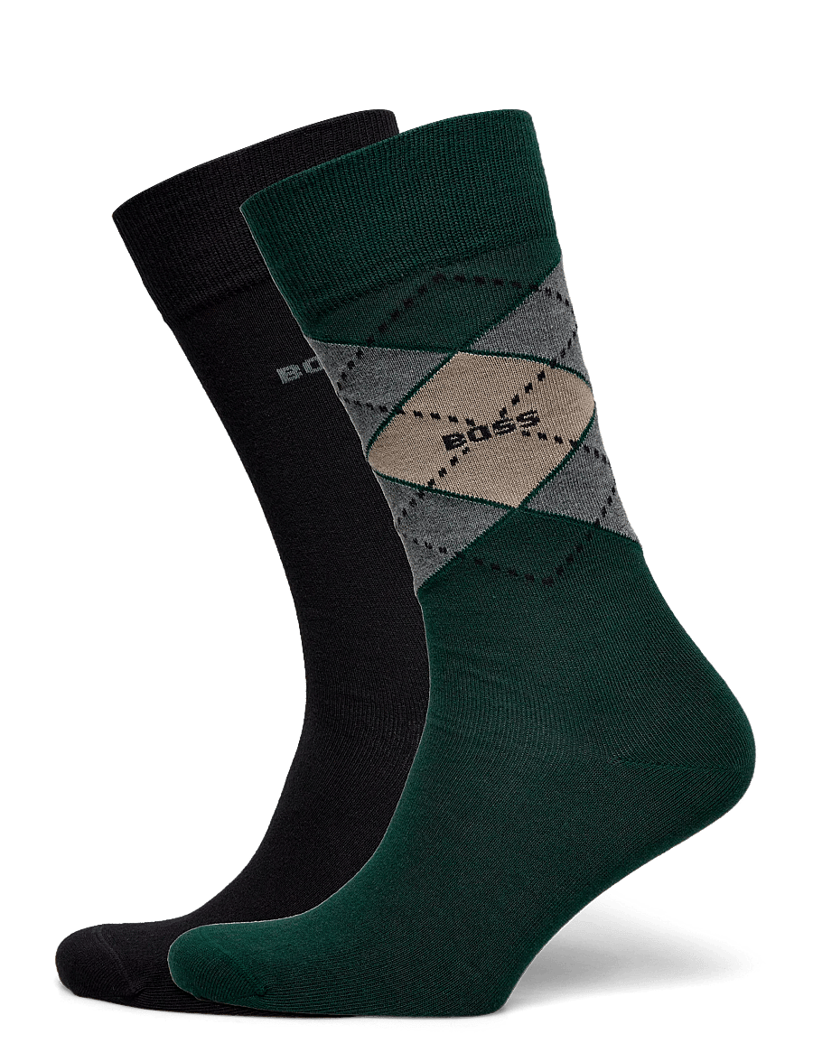 BOSS - 2P RS Argyle CC - tennissocken - open green - 0