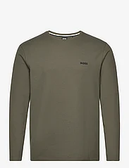 BOSS - Waffle LS-Shirt - pyjamasöverdelar - dark green - 0