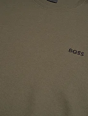 BOSS - Waffle LS-Shirt - pyjamasöverdelar - dark green - 6