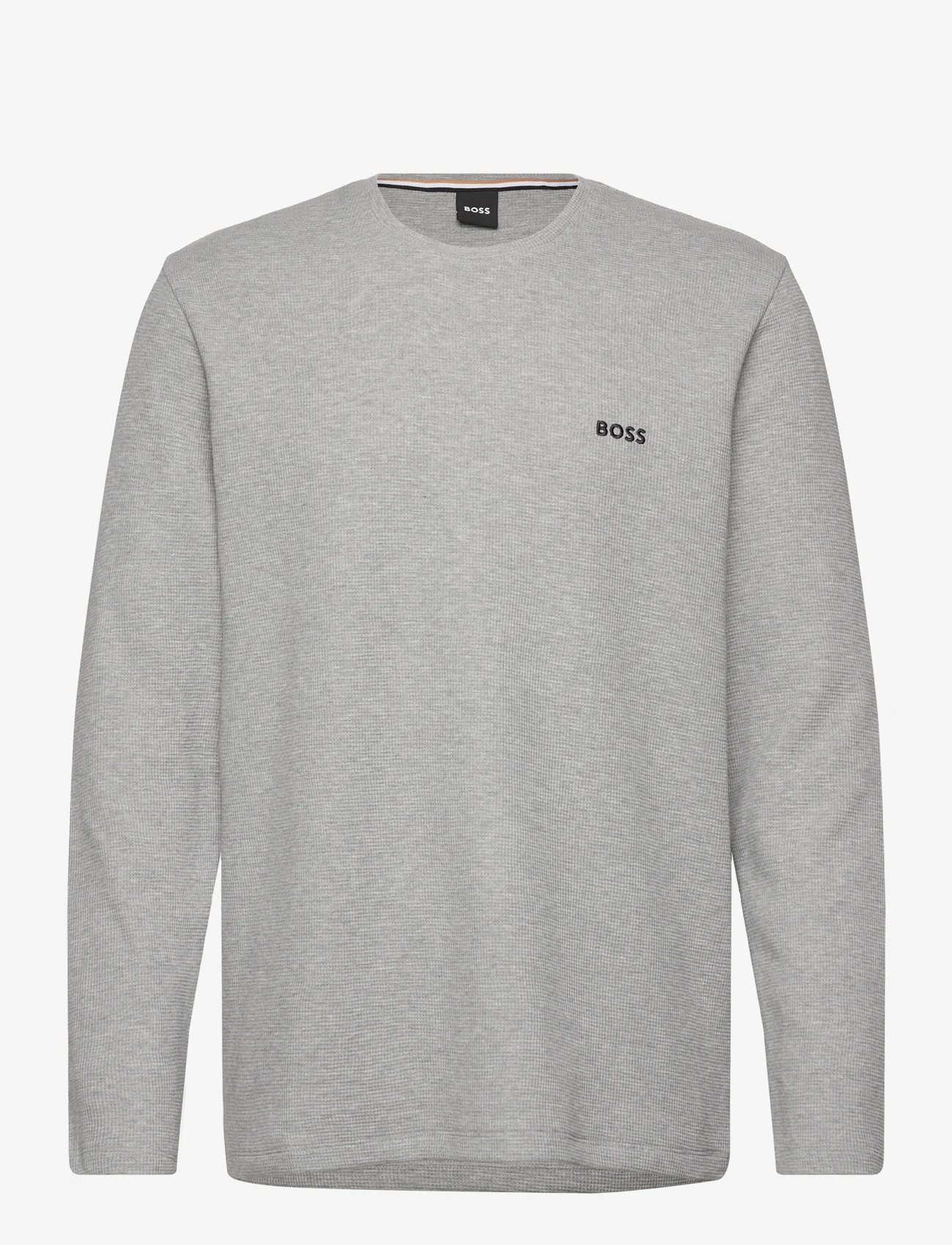 BOSS - Waffle LS-Shirt - pyjama tops - medium grey - 1