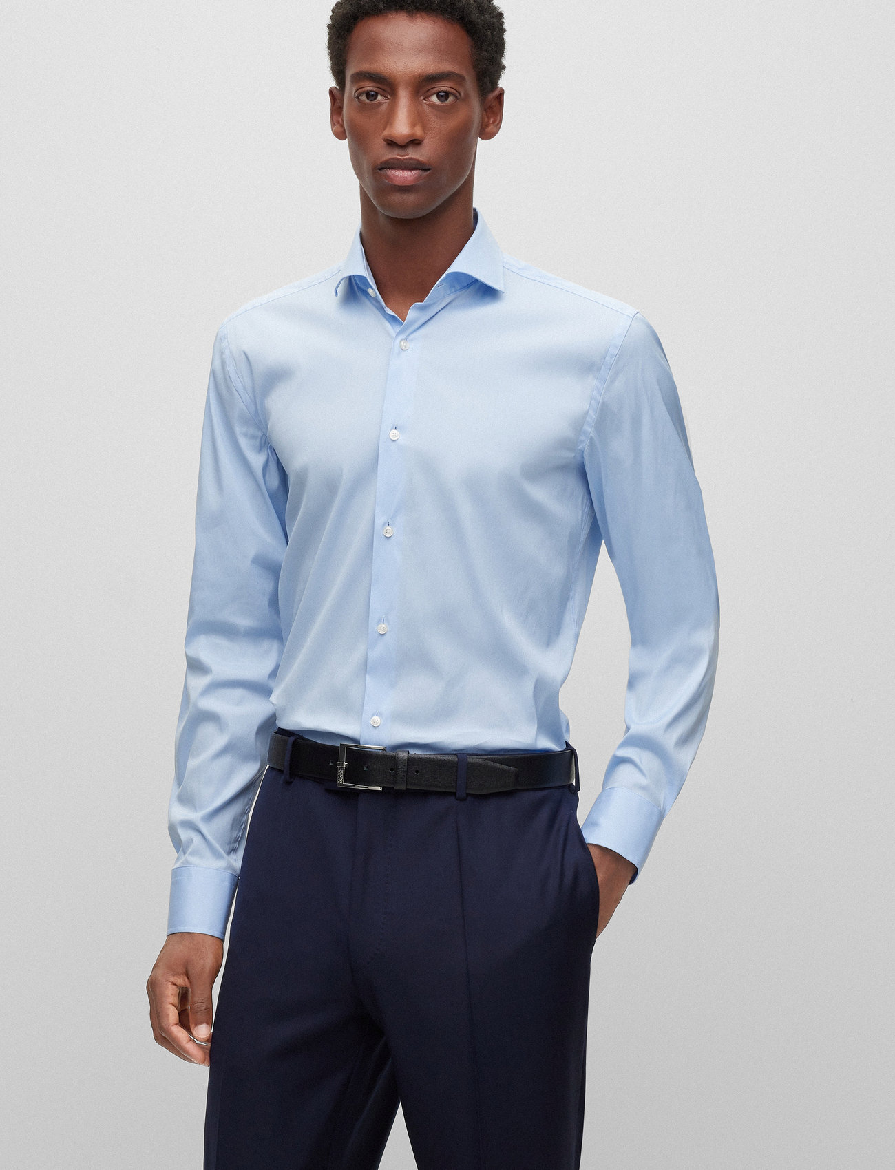 BOSS - P-HANK-spread-C1-222 - basic-hemden - light/pastel blue - 0