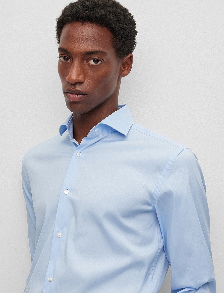 BOSS - P-HANK-spread-C1-222 - fínni skyrtur - light/pastel blue - 4