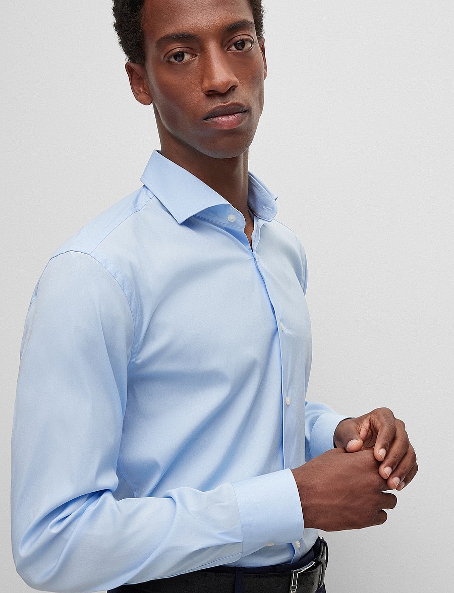 BOSS - P-HANK-spread-C1-222 - fínni skyrtur - light/pastel blue - 5