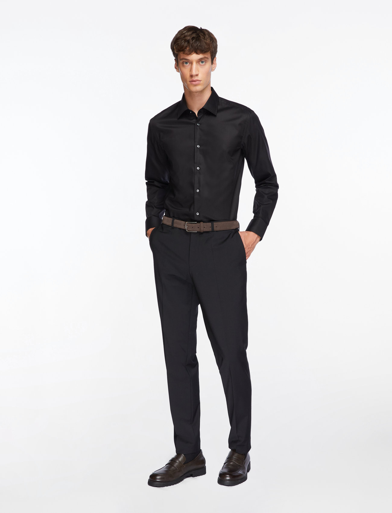 BOSS - H-HANK-kent-C1-214 - basic skjorter - black - 2