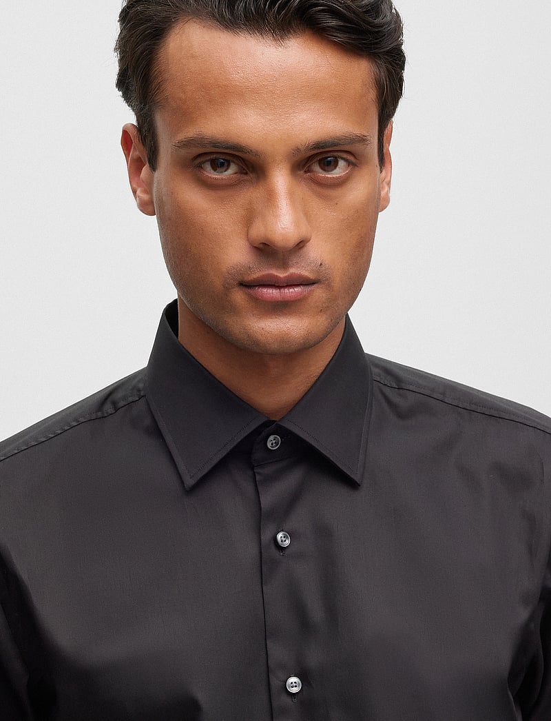 BOSS - H-HANK-kent-C1-214 - basic-hemden - black - 5